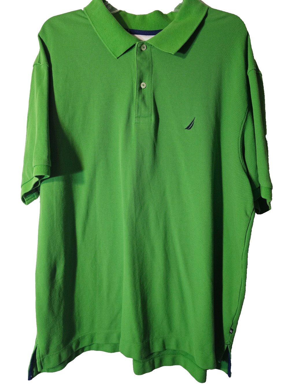 Nautica Mens Performance Deck Shirt Green Short Sleeve Polo 2XL Golf Active